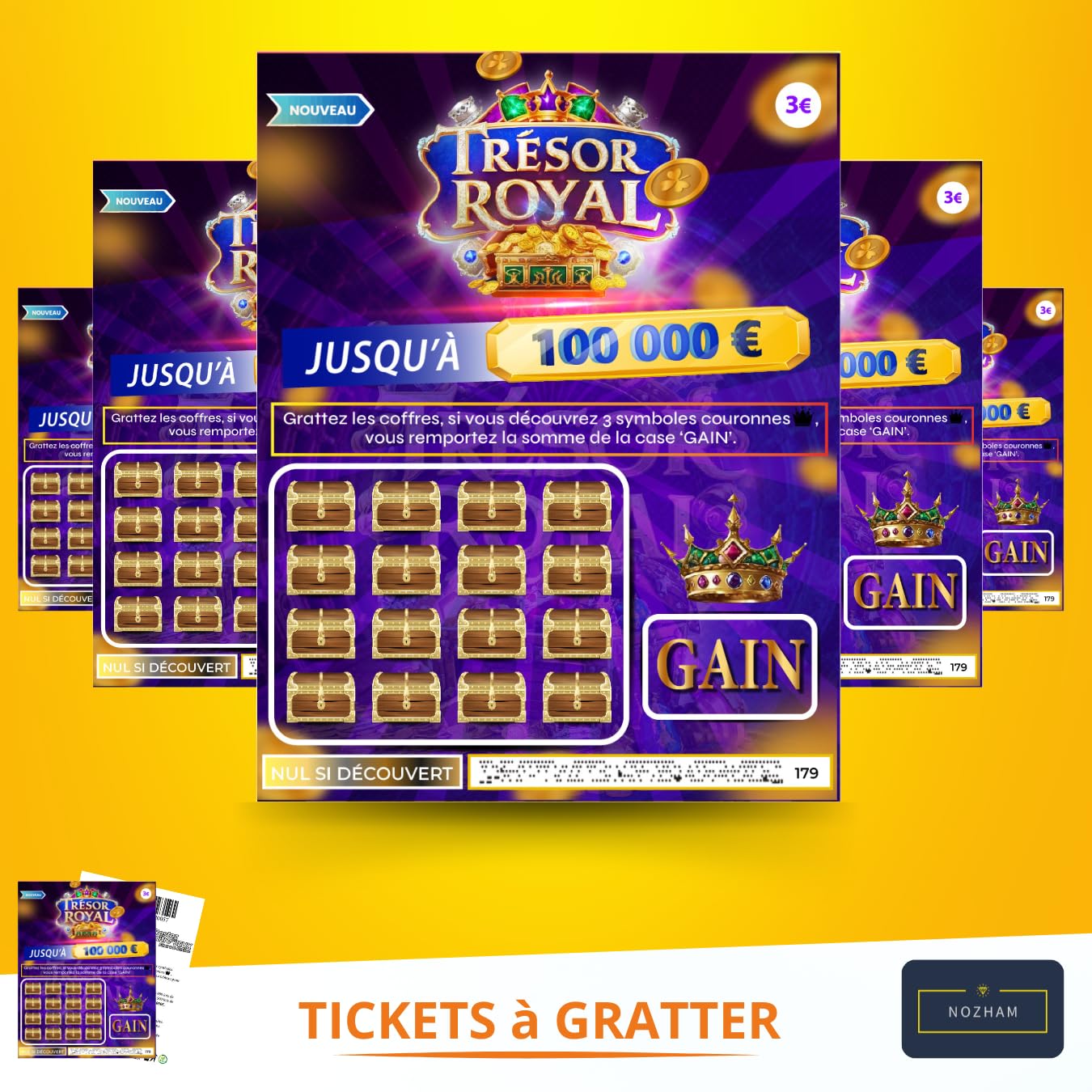 🎰 Faux Tickets à Gratter Gagnants